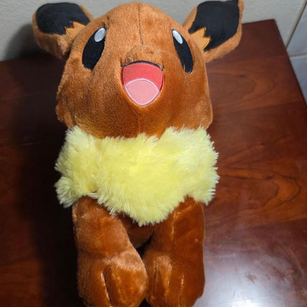 Pokemon Build a Bear Eevee stuffed animal plush with voice button